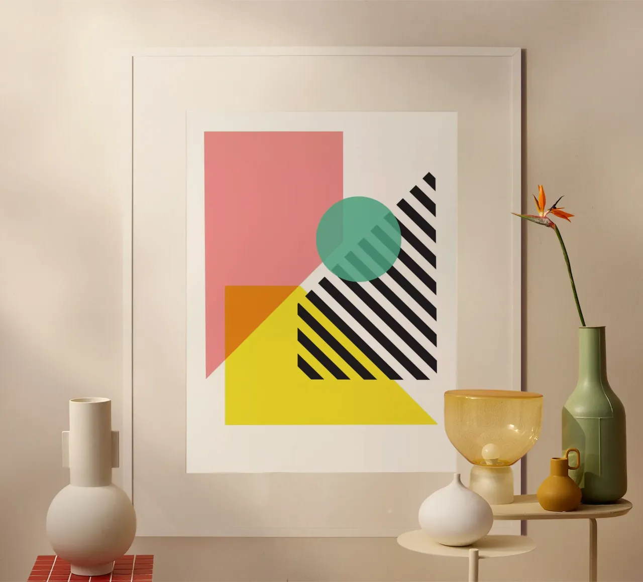 Throwing Shapes II poster by Kim Hubball Studio