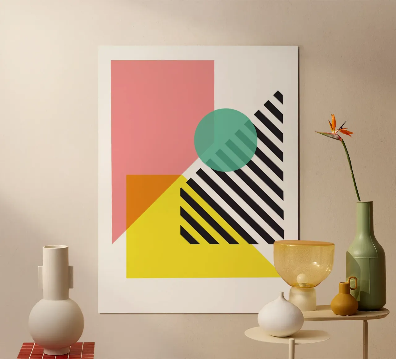 Throwing Shapes II poster by Kim Hubball Studio