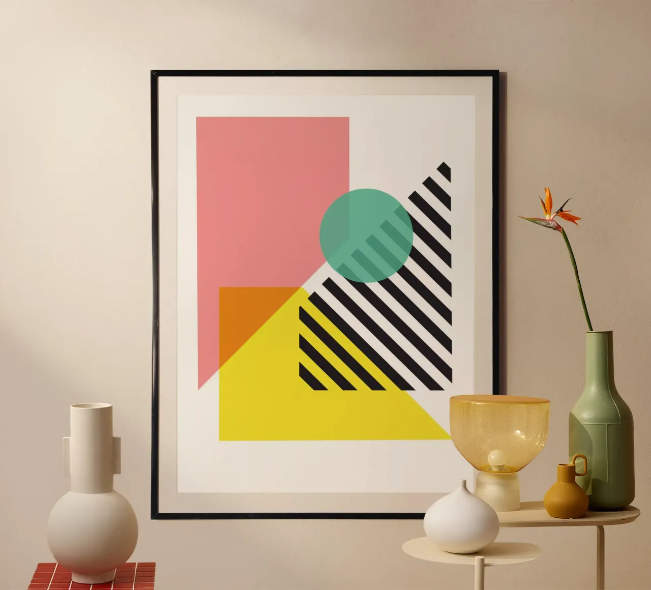 Throwing Shapes II poster by Kim Hubball Studio