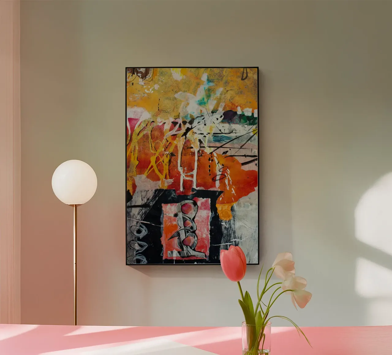 abstract collage plexiglass da vintageshop