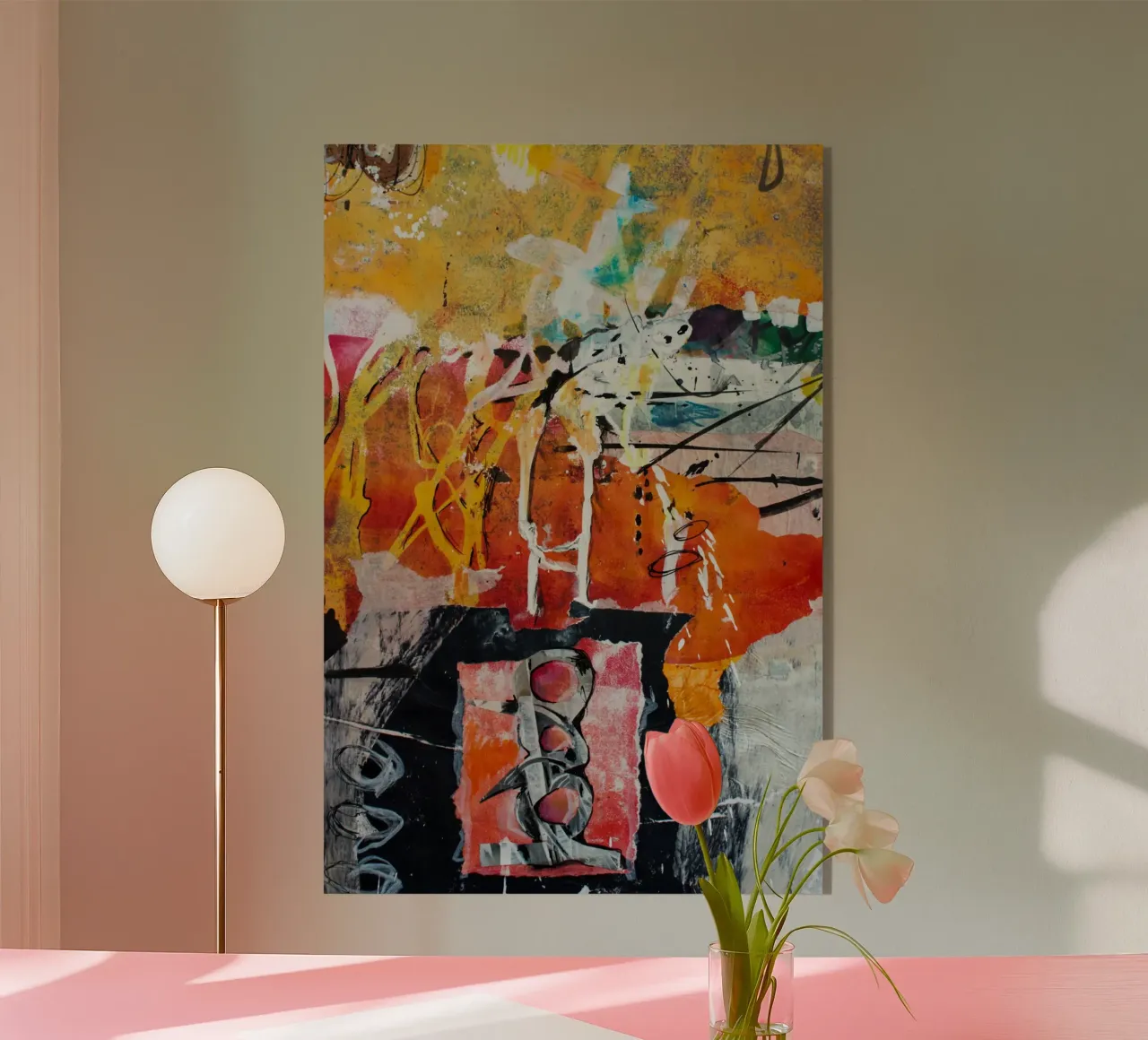 abstract collage plexiglass da vintageshop