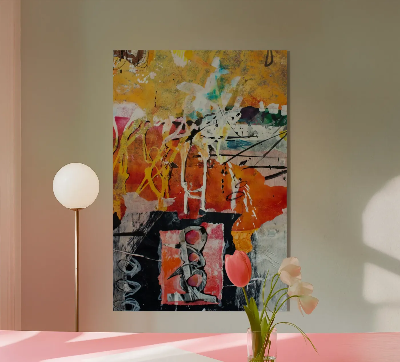 abstract collage plexiglas de vintageshop