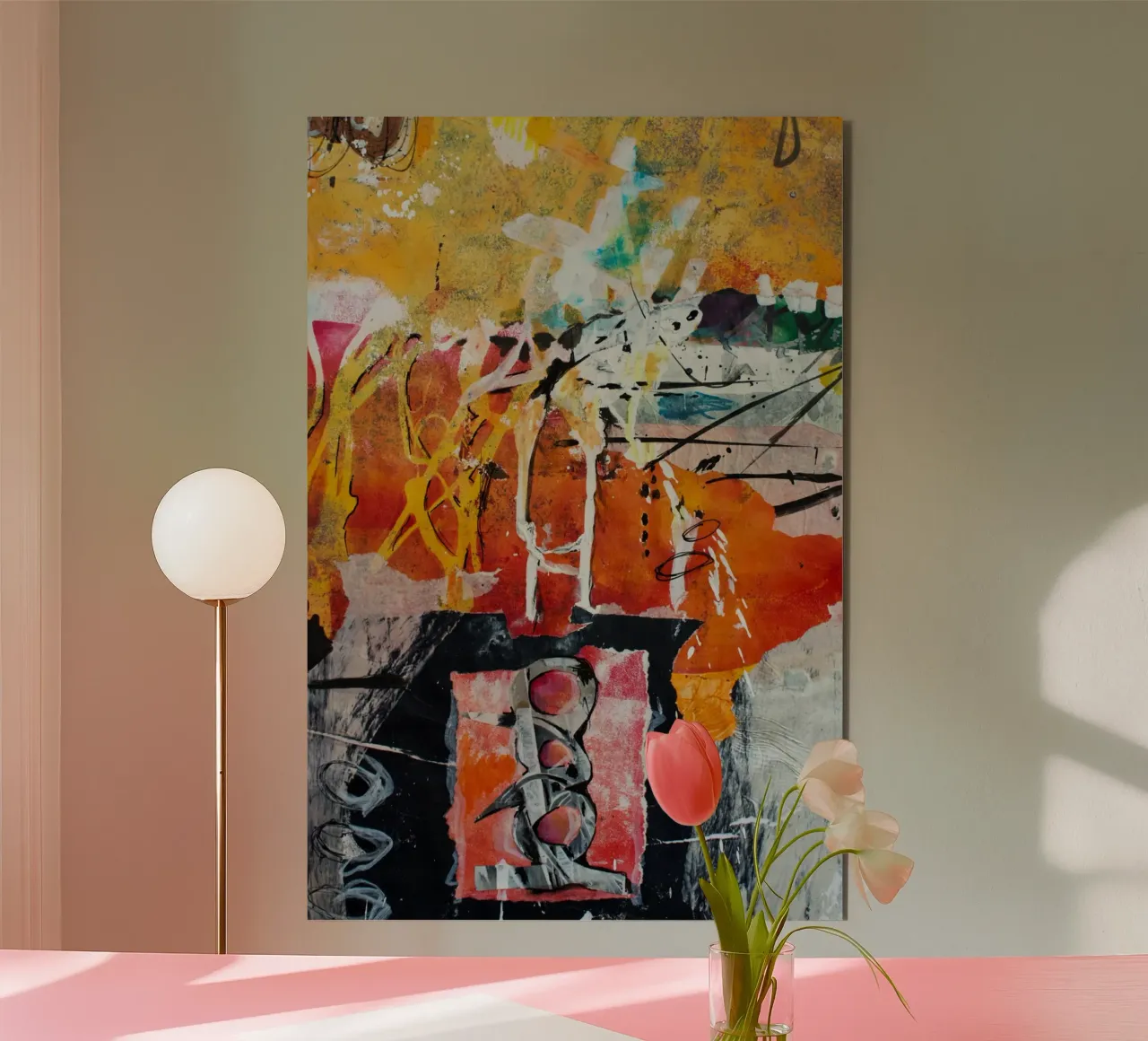 abstract collage alluminio dibond da vintageshop