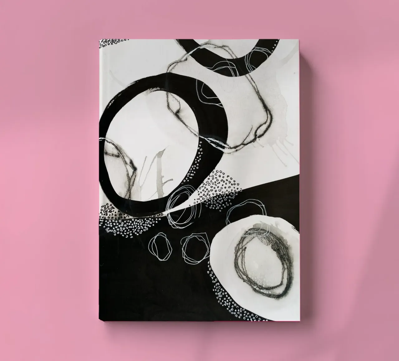 abstract black and white circles diario da vintageshop