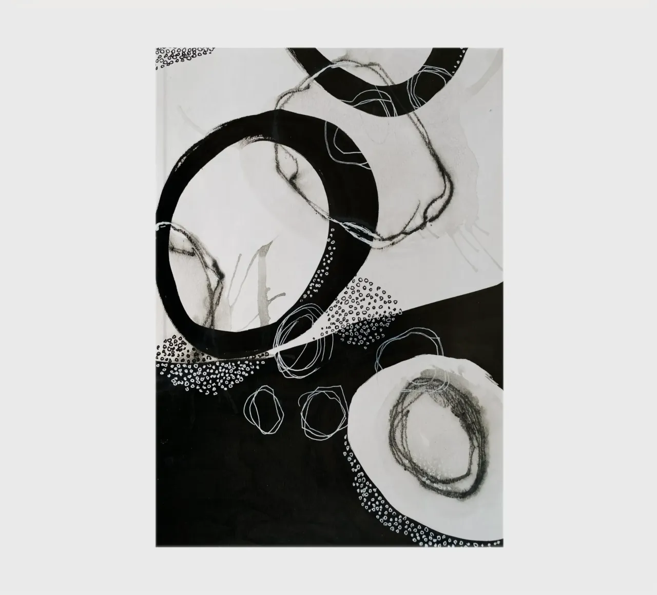 abstract black and white circles diario da vintageshop