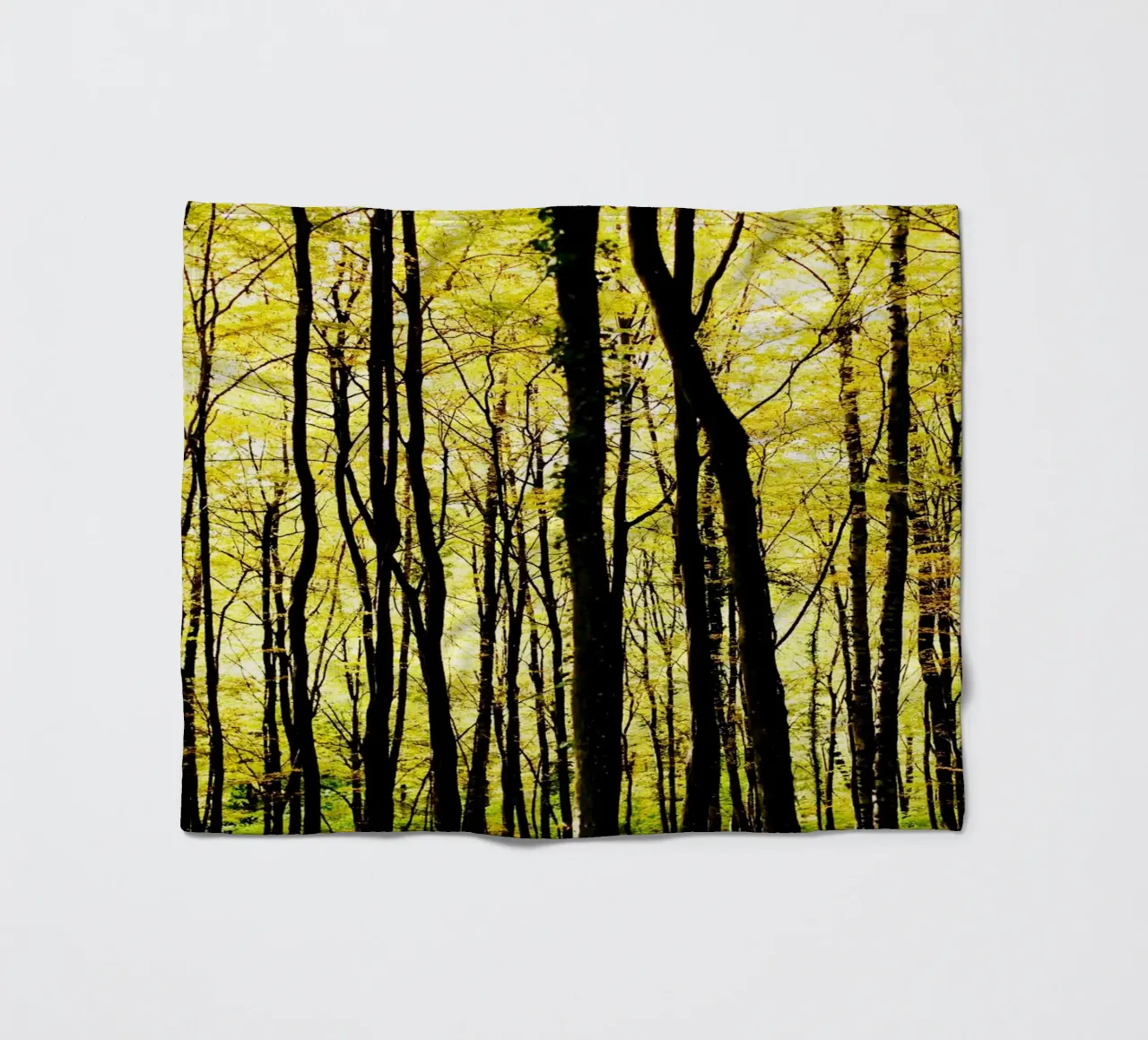 herbstlicher, grafischer Wald in slowenien Fleecedecke von fotokunst
