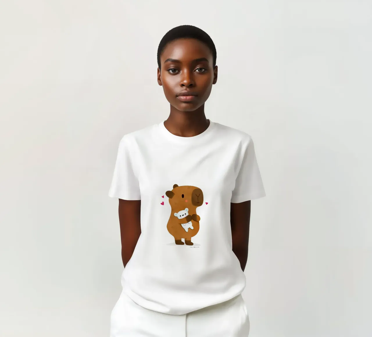 Capibara con orsetto t-shirt da julianamotzko