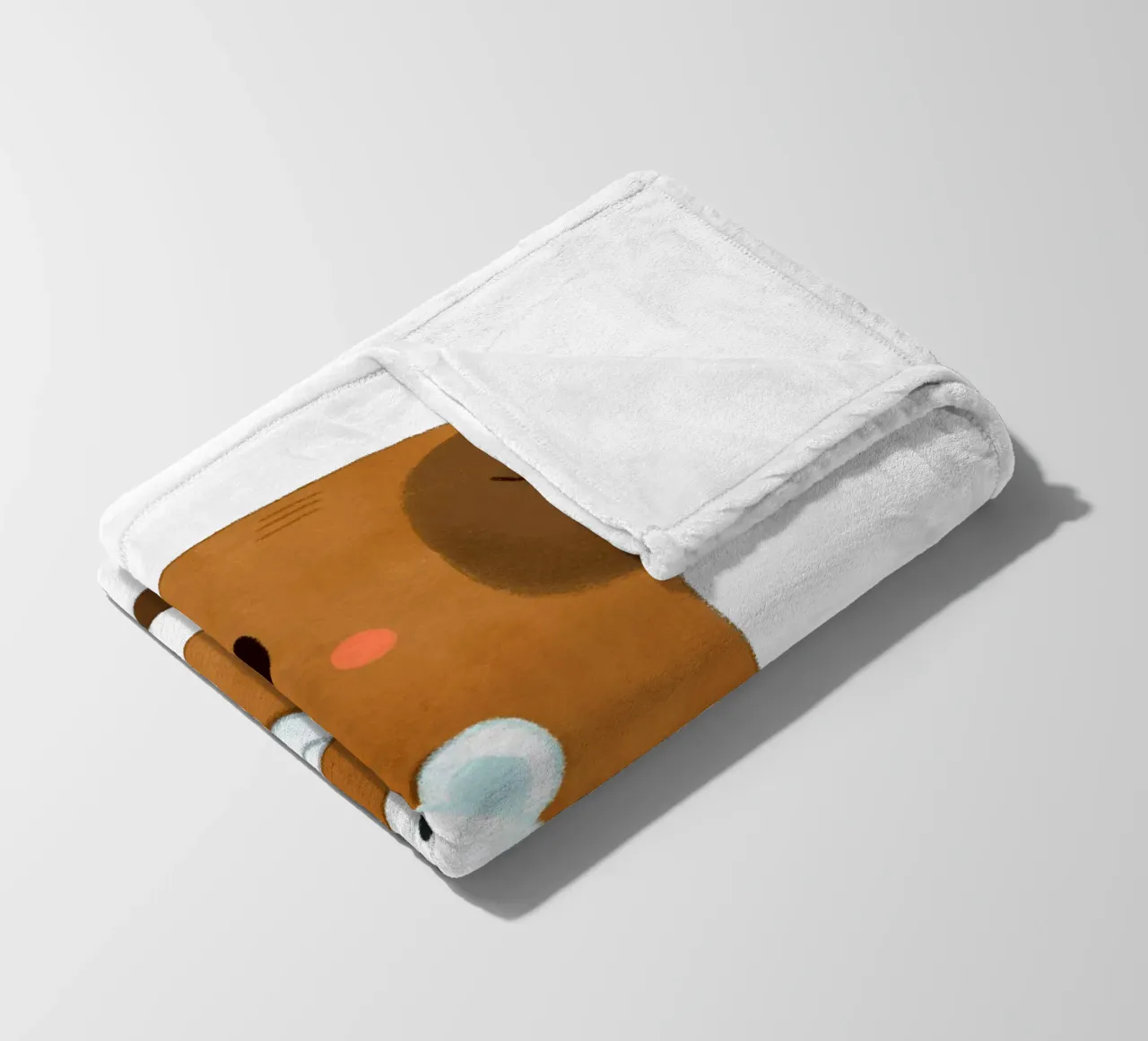 Capibara con orsetto coperta in pile da julianamotzko