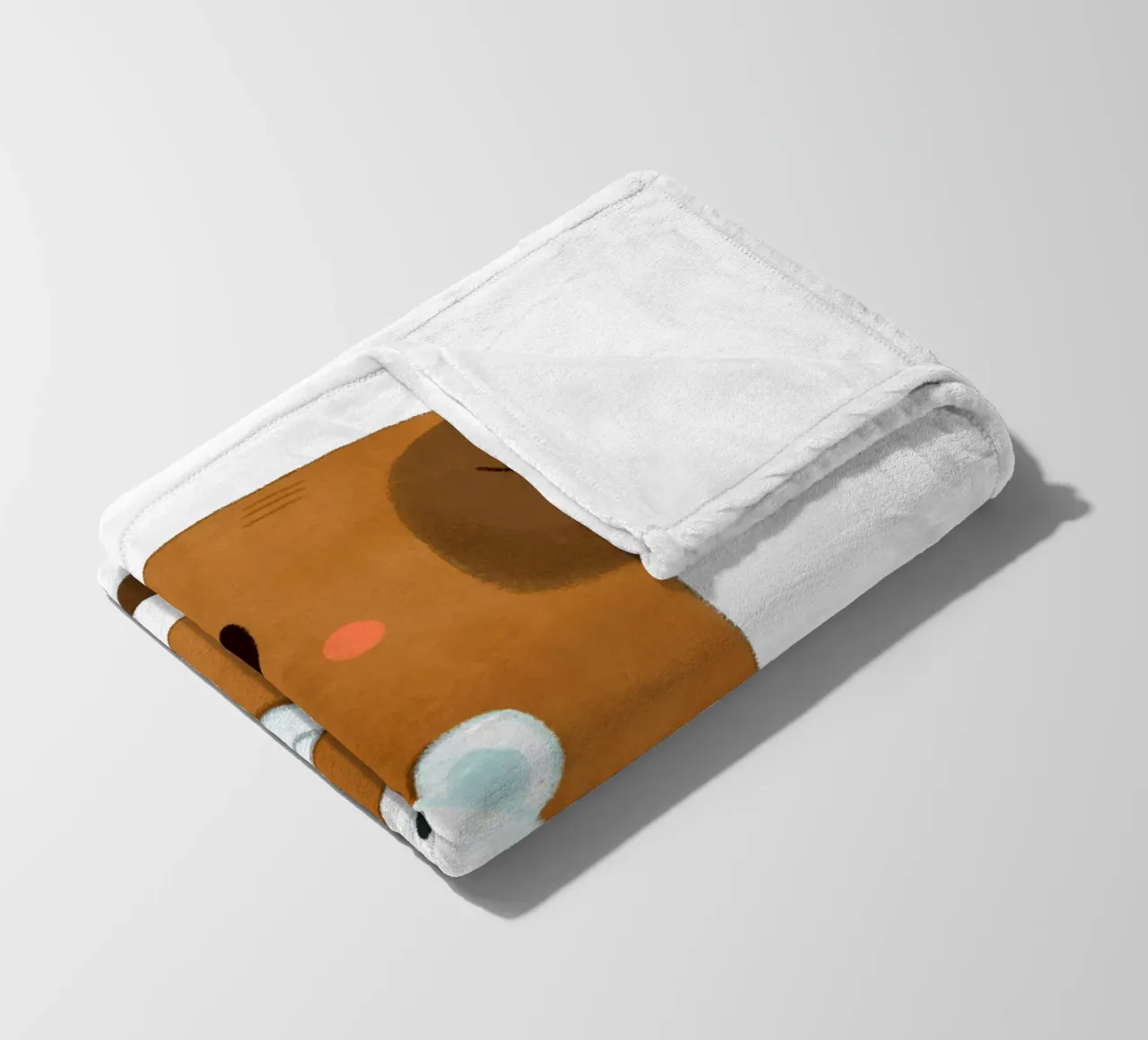 Capibara con orsetto coperta in pile da julianamotzko