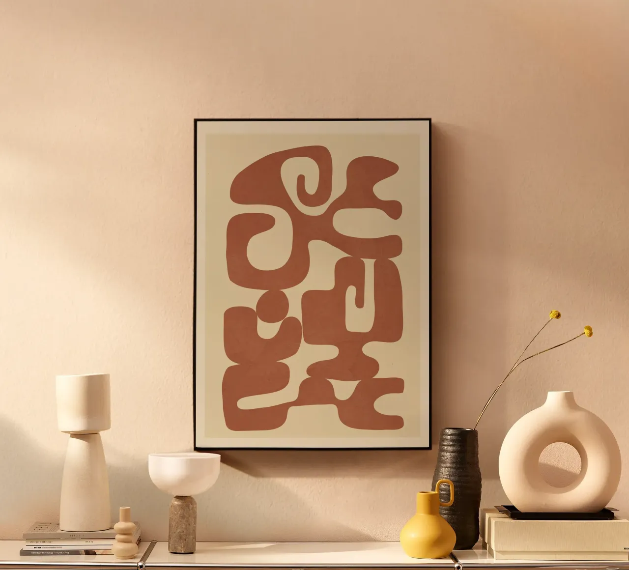 Modern Abstract Shapes 3 alluminio dibond da Nadjaa