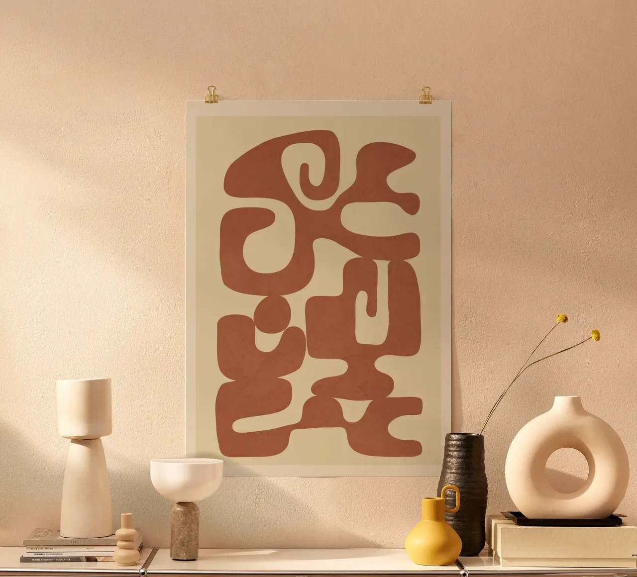 Modern Abstract Shapes 3 poster da Nadjaa