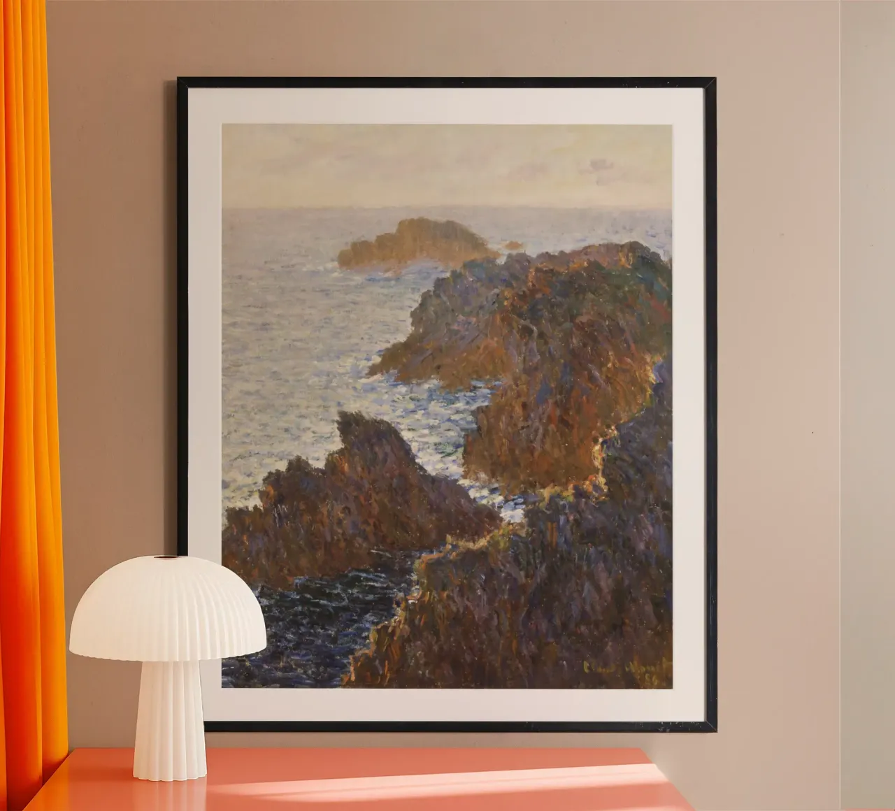 Claude Monet’s Rocks at Belle-Île, Port-Domois carta hahnemühle da Monet Art Prints