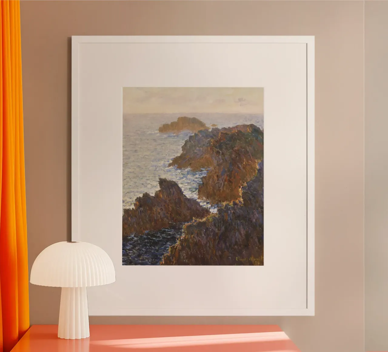Claude Monet’s Rocks at Belle-Île, Port-Domois carta hahnemühle da Monet Art Prints