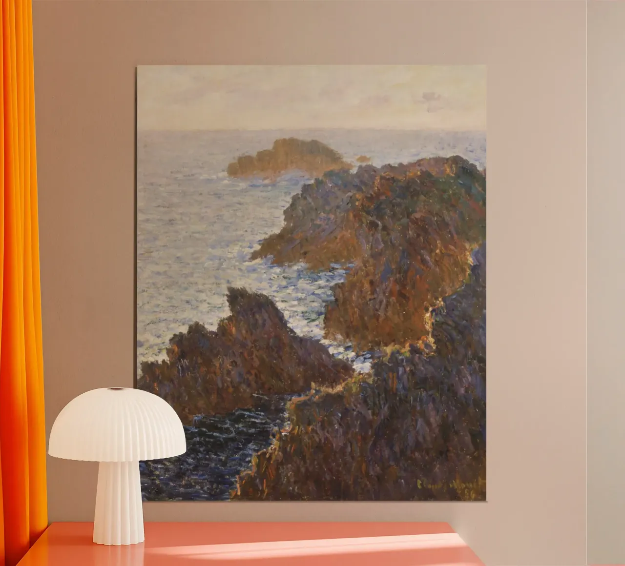 Claude Monet’s Rocks at Belle-Île, Port-Domois carta hahnemühle da Monet Art Prints