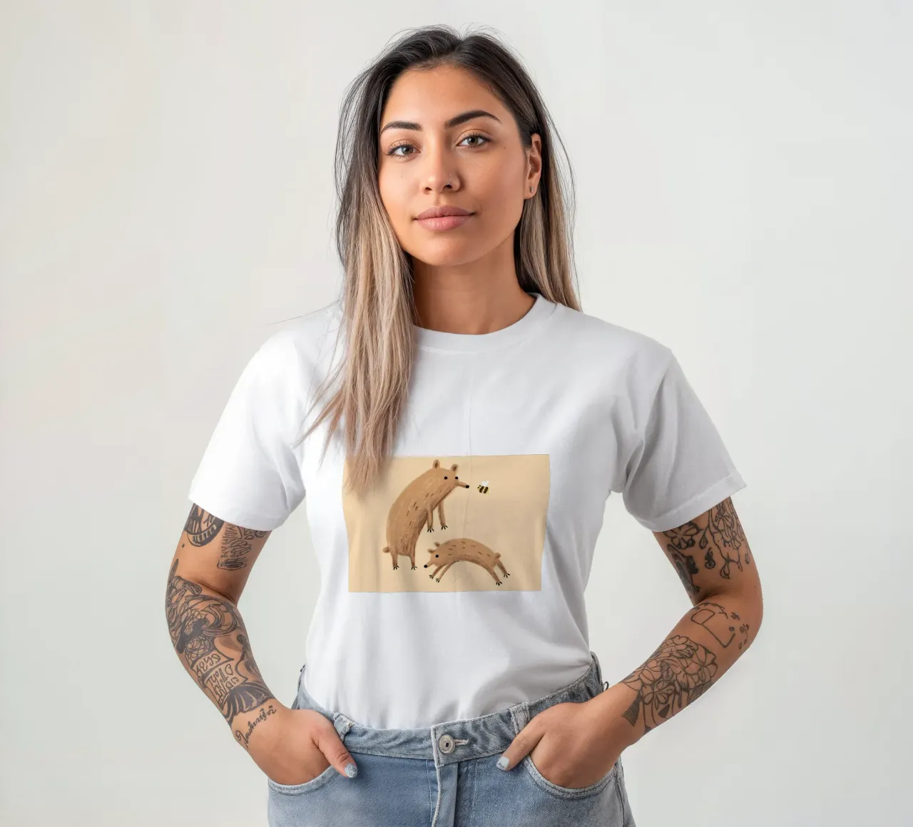 Ape e orsi t-shirt da HARU HARU