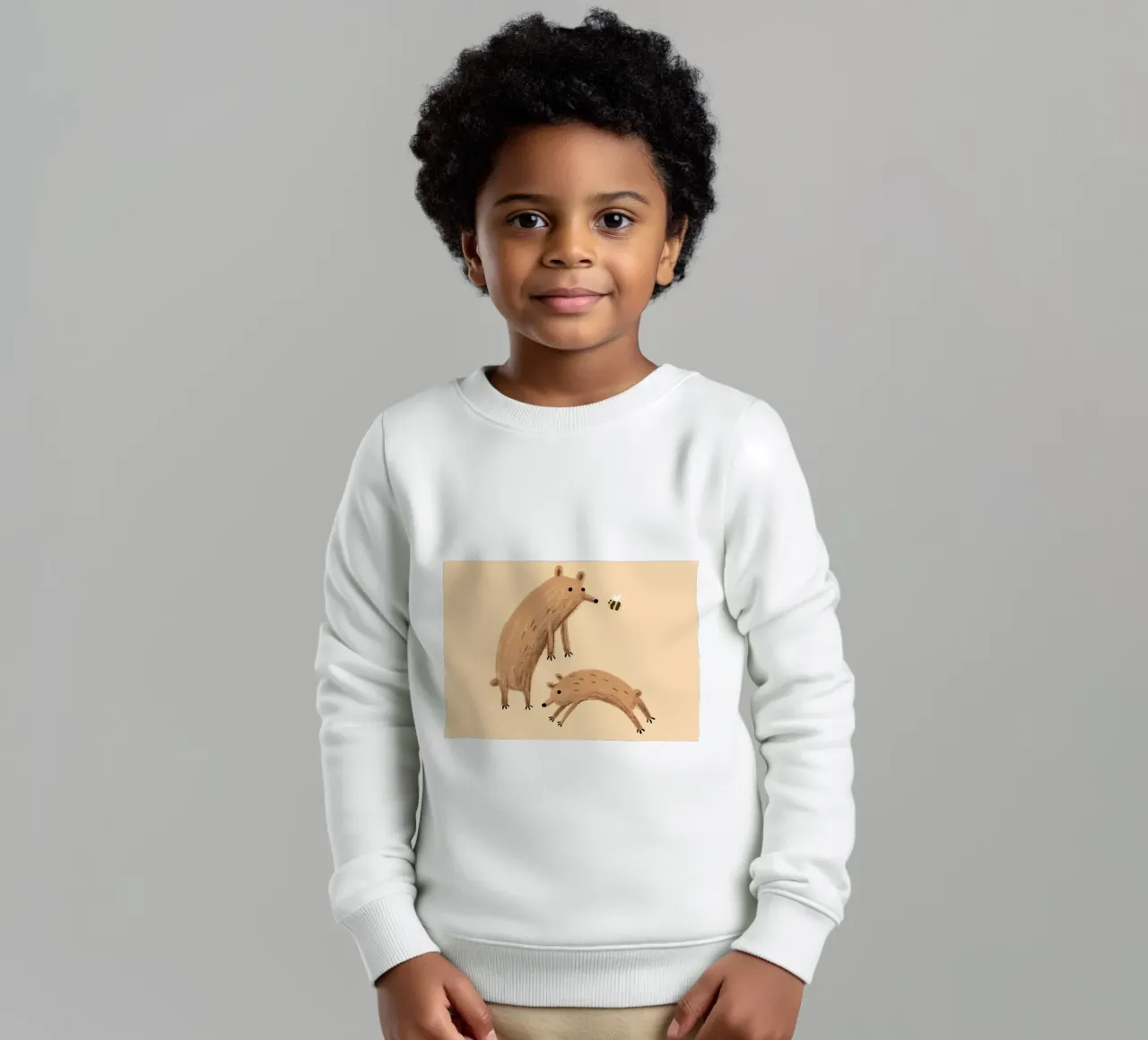 Ape e orsi felpa bambino da HARU HARU