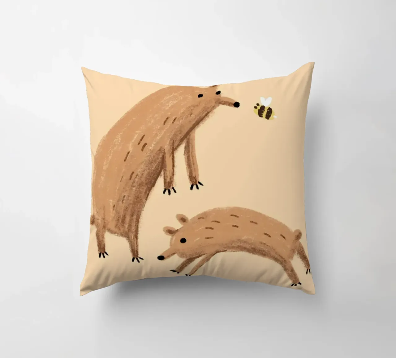 Ape e orsi cuscino da HARU HARU