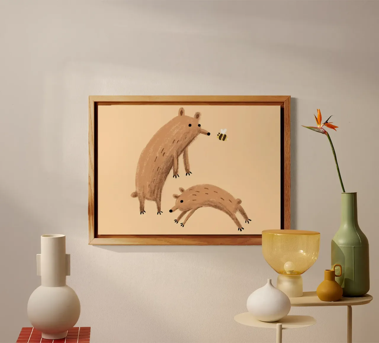 Ape e orsi alluminio dibond da HARU HARU