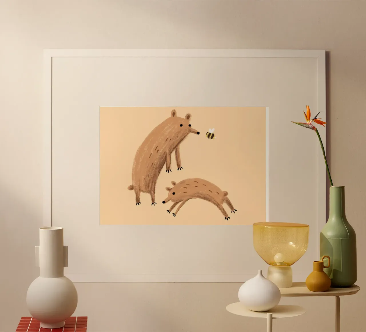 Ape e orsi carta hahnemühle da HARU HARU
