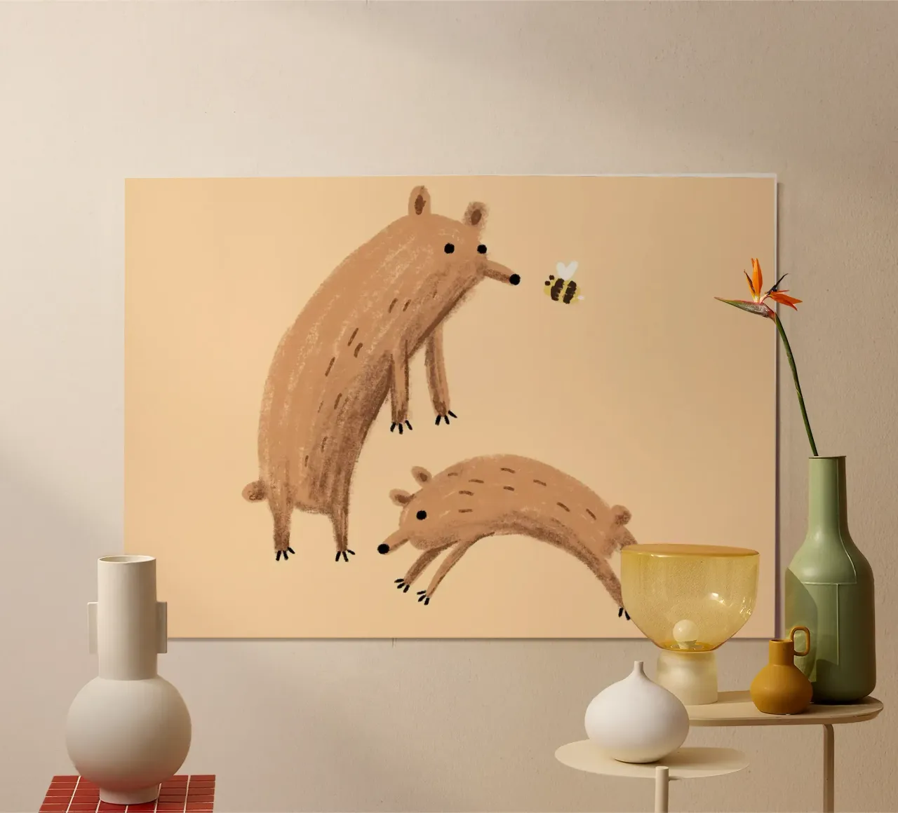 Ape e orsi carta hahnemühle da HARU HARU
