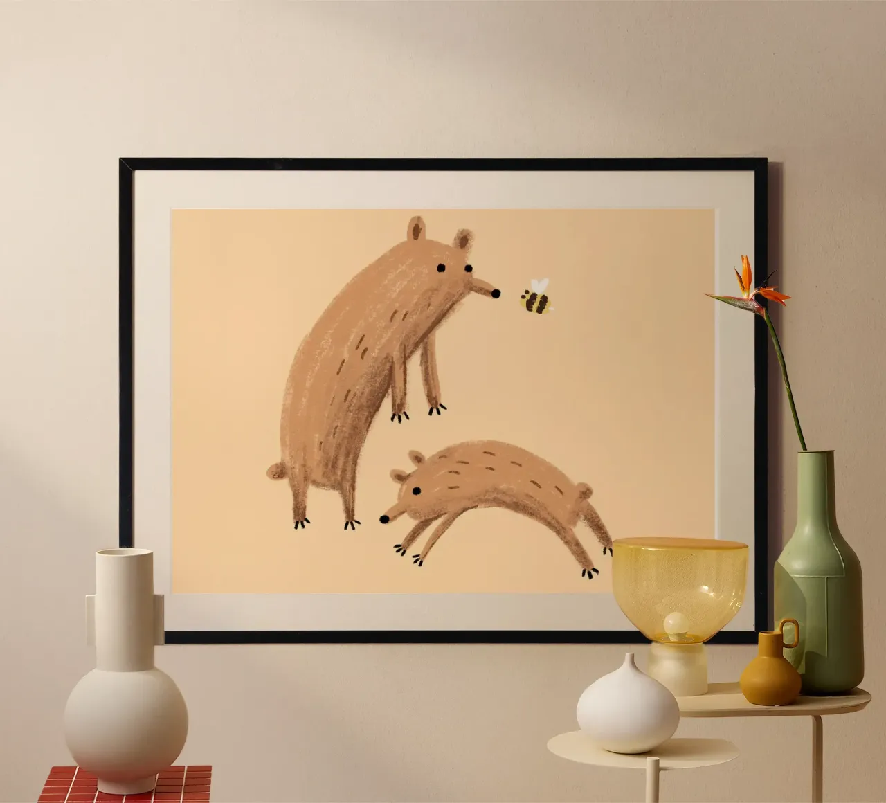 Ape e orsi carta hahnemühle da HARU HARU