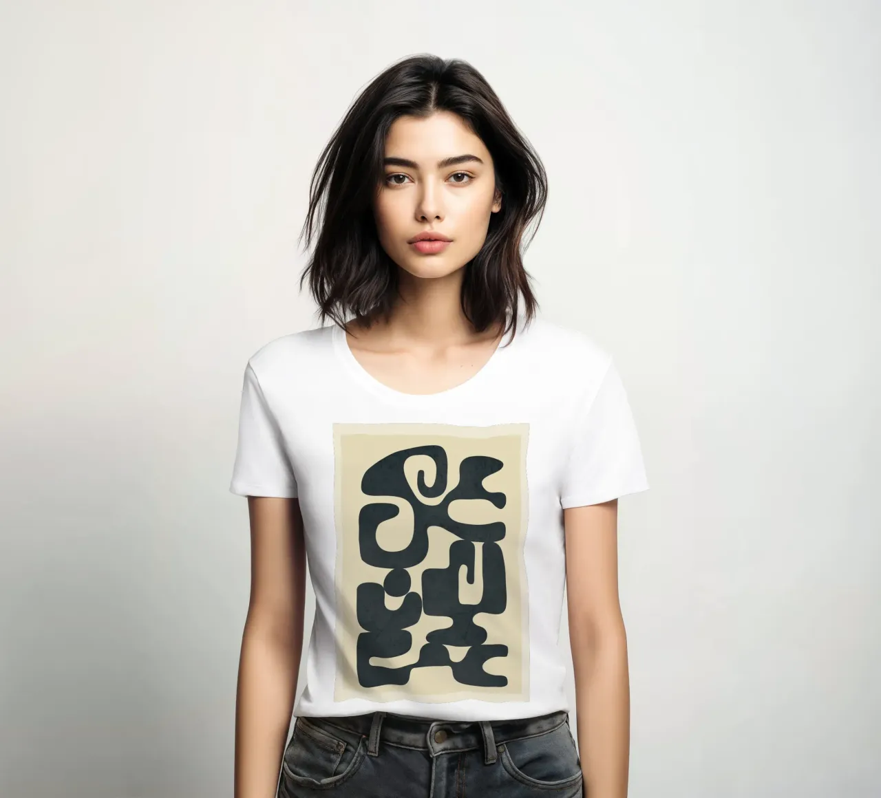 Modern Abstract Shapes 4 t-shirt da donna da Nadjaa