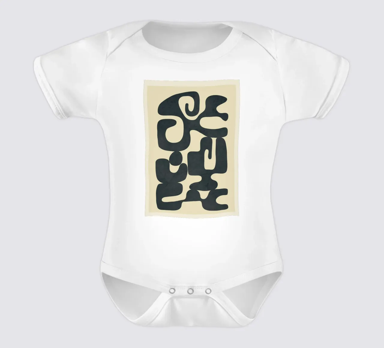 Modern Abstract Shapes 4 babyrompertje korte mouwen van Nadjaa