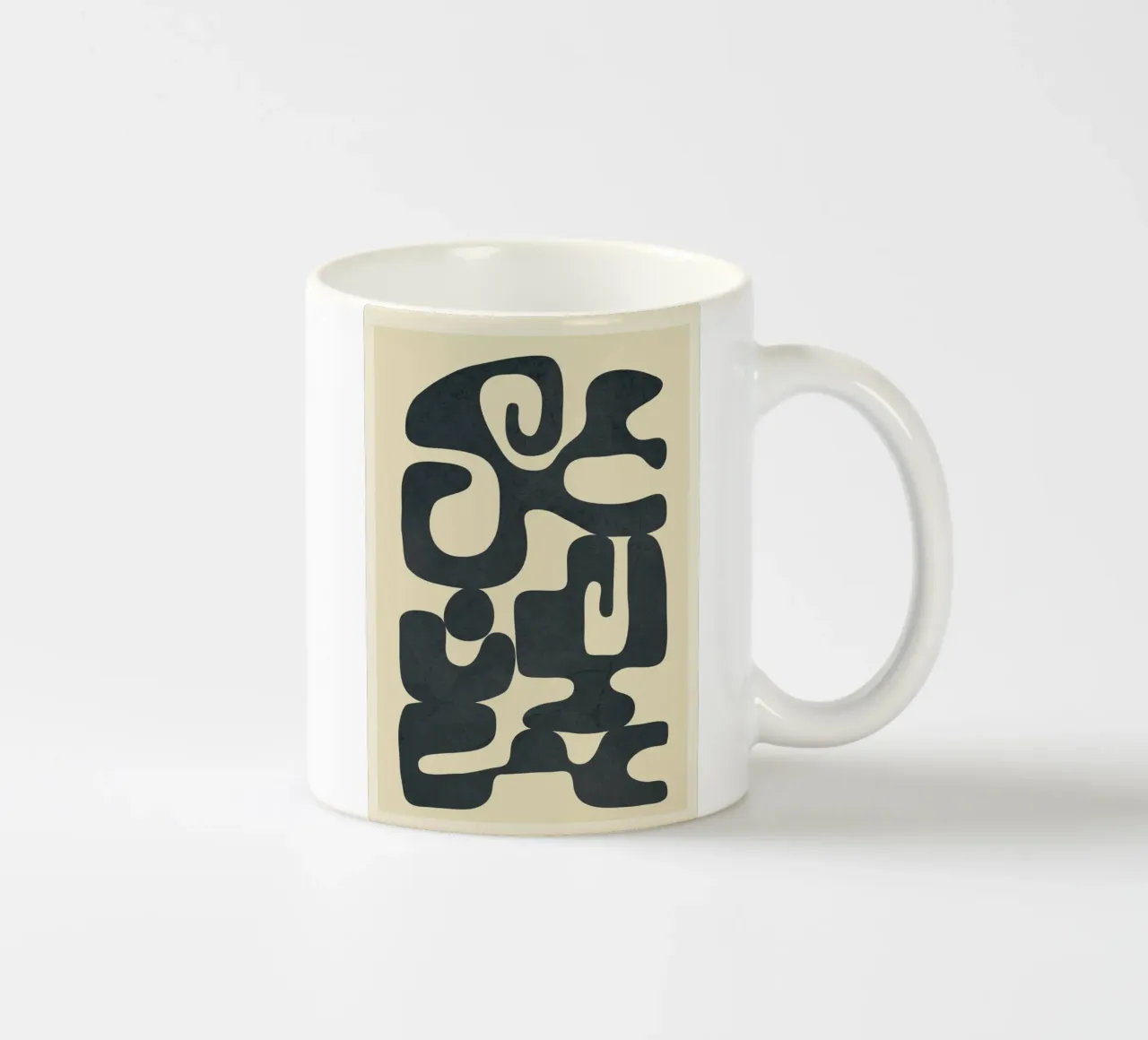 Modern Abstract Shapes 4 keramische mok van Nadjaa
