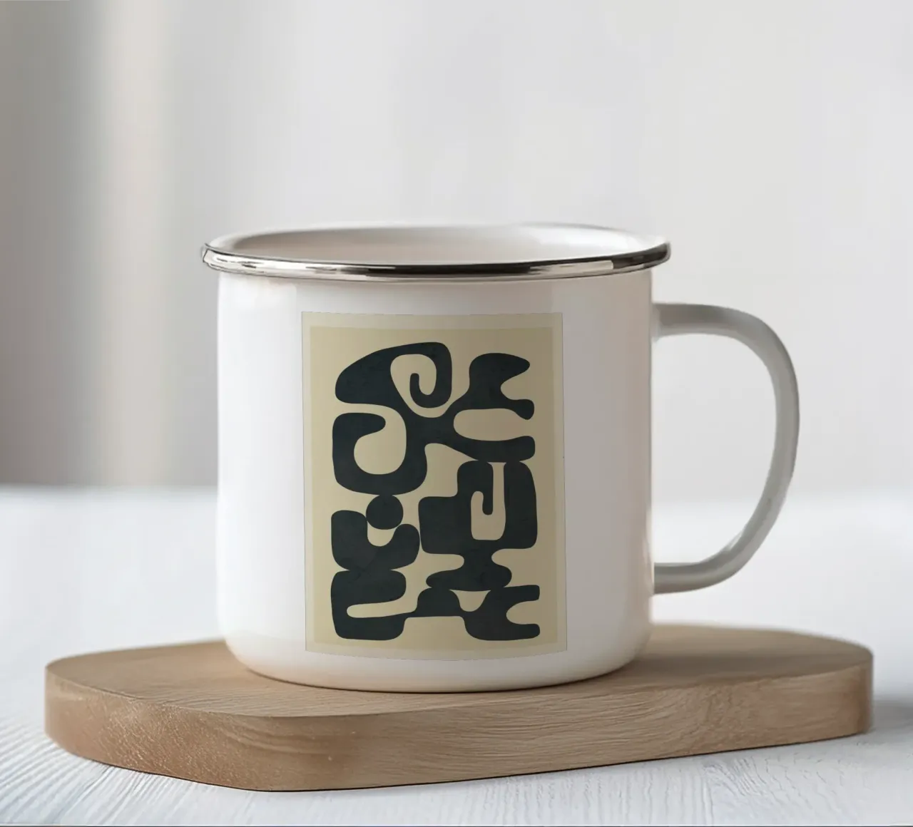 Modern Abstract Shapes 4 tazza in smalto da Nadjaa