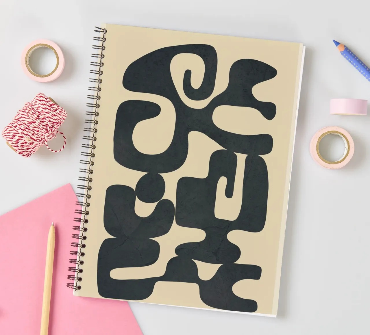 Modern Abstract Shapes 4 diario ad anelli da Nadjaa