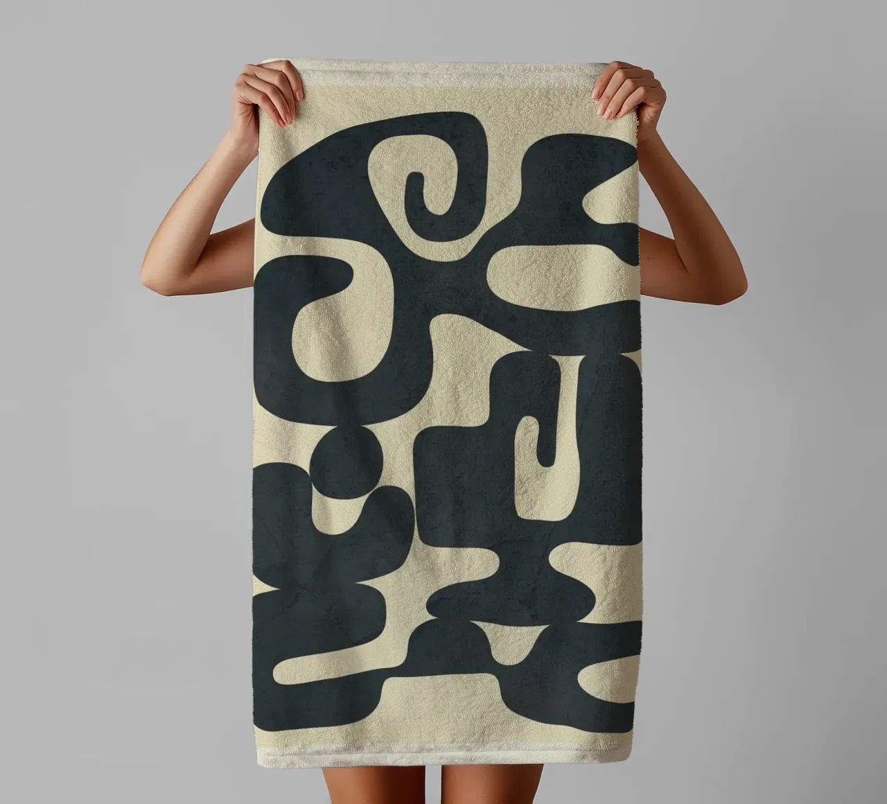 Modern Abstract Shapes 4 serviette de bain de Nadjaa