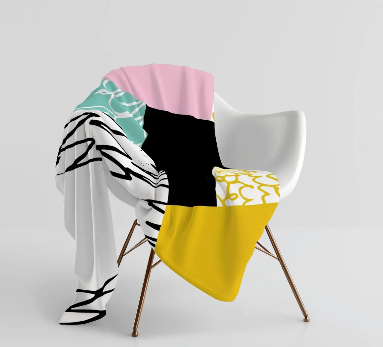 Quiet Noise Abstract fleece blanket by Kim Hubball Studio