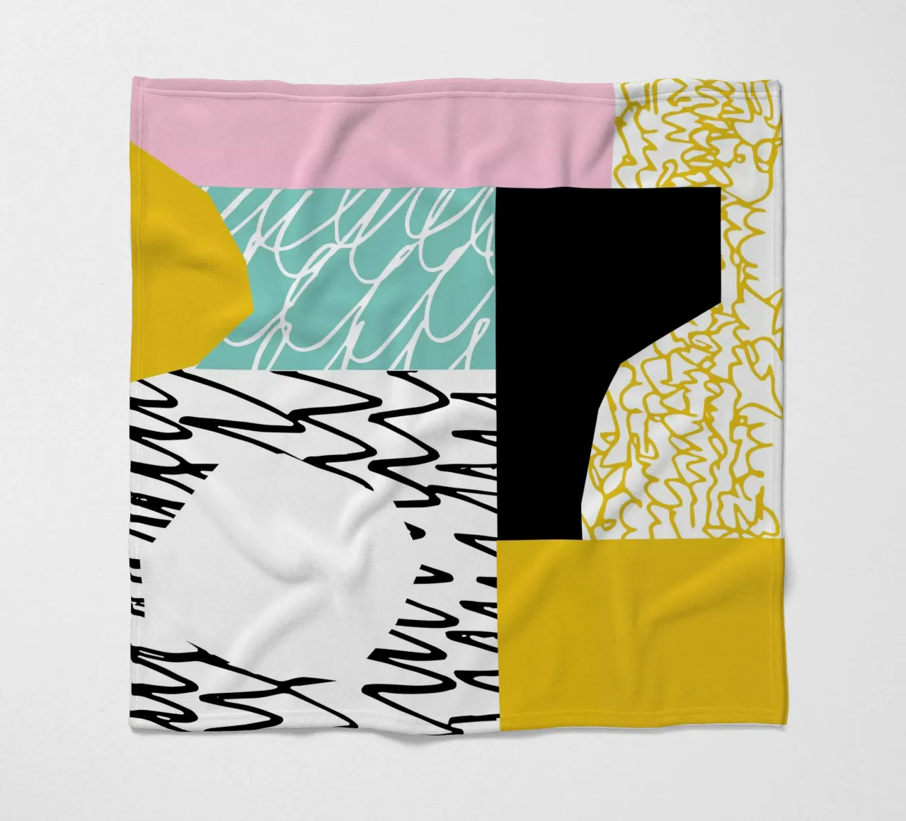 Quiet Noise Abstract fleece blanket by Kim Hubball Studio
