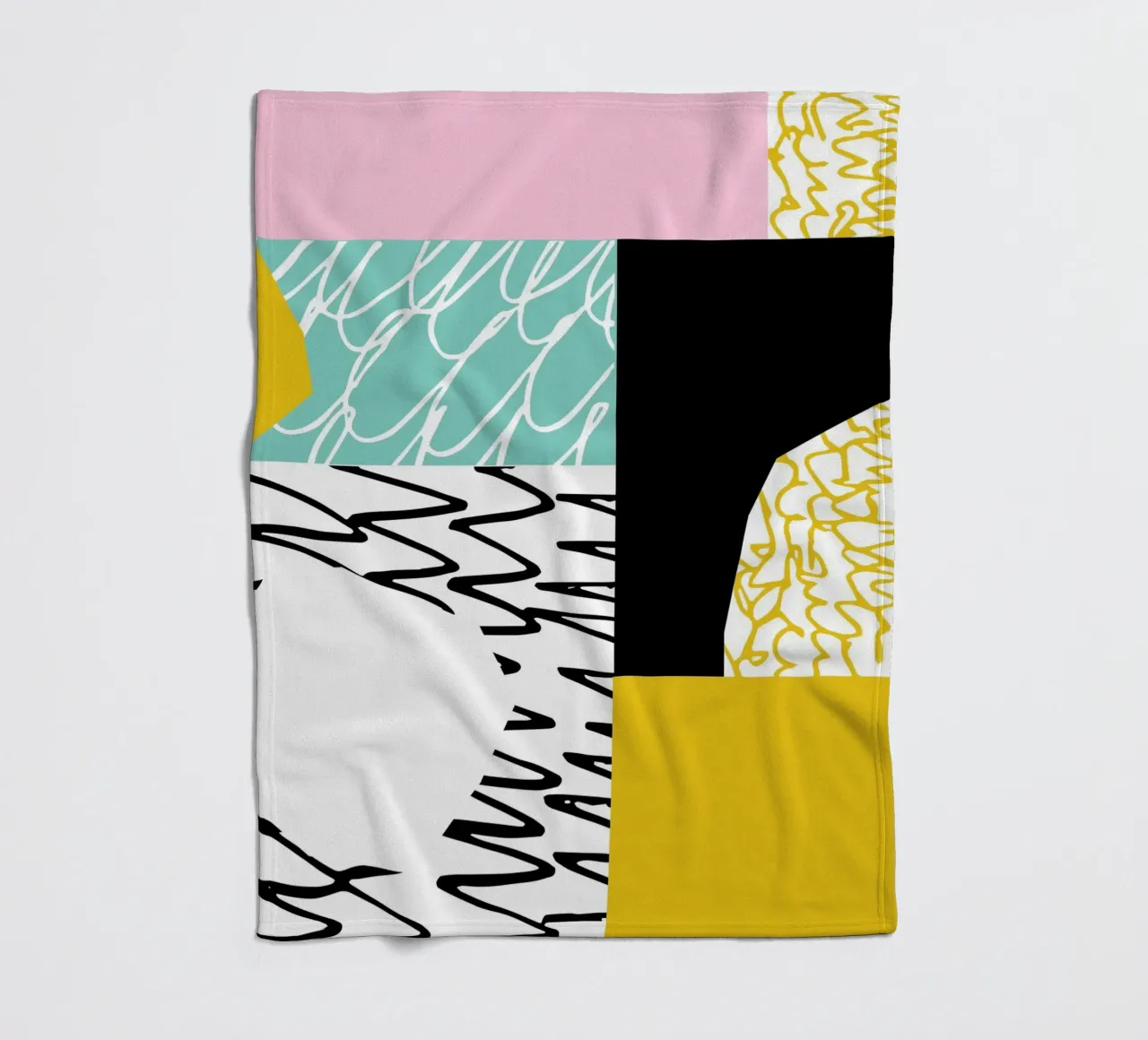 Quiet Noise Abstract fleece blanket by Kim Hubball Studio