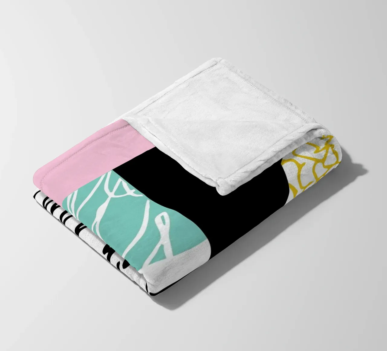 Quiet Noise Abstract fleece blanket by Kim Hubball Studio