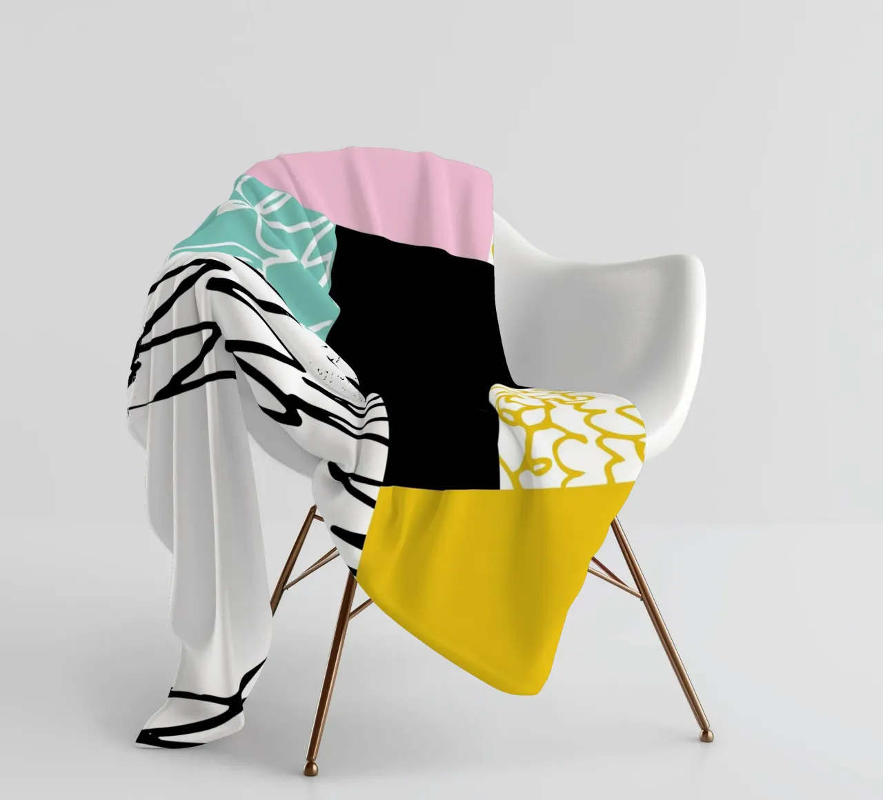 Quiet Noise Abstract fleece blanket by Kim Hubball Studio
