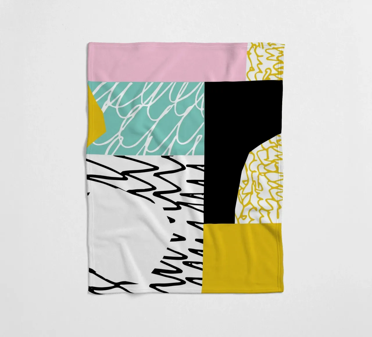 Quiet Noise Abstract fleece blanket by Kim Hubball Studio