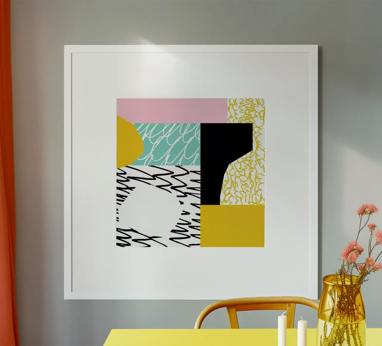 Quiet Noise Abstract hahnemühle by Kim Hubball Studio