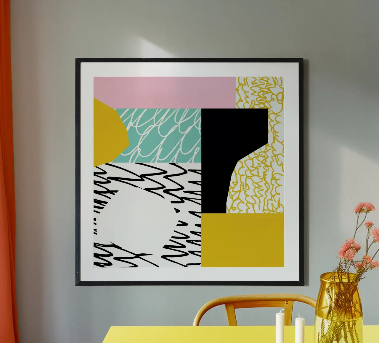 Quiet Noise Abstract hahnemühle by Kim Hubball Studio