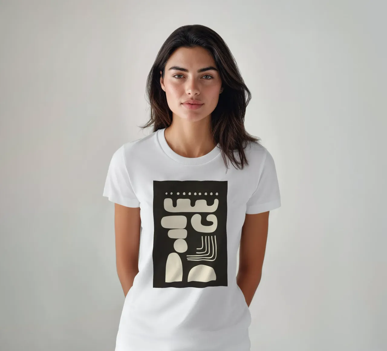 Abstract Minimal Shapes 1 t-shirt van Nadjaa