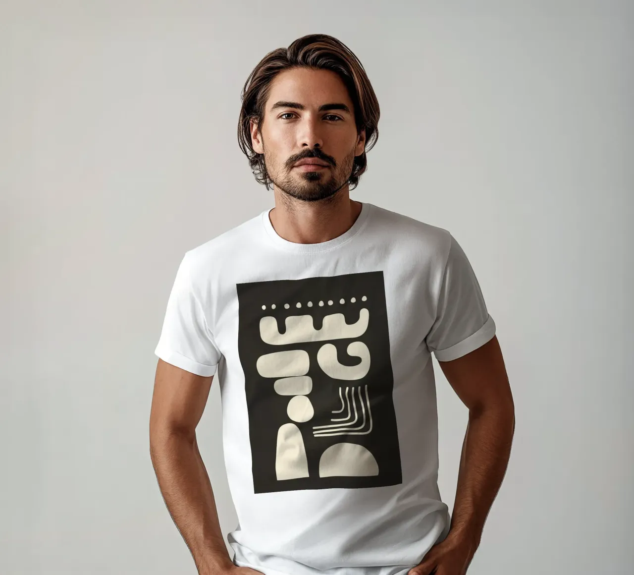 Abstract Minimal Shapes 1 t-shirt van Nadjaa
