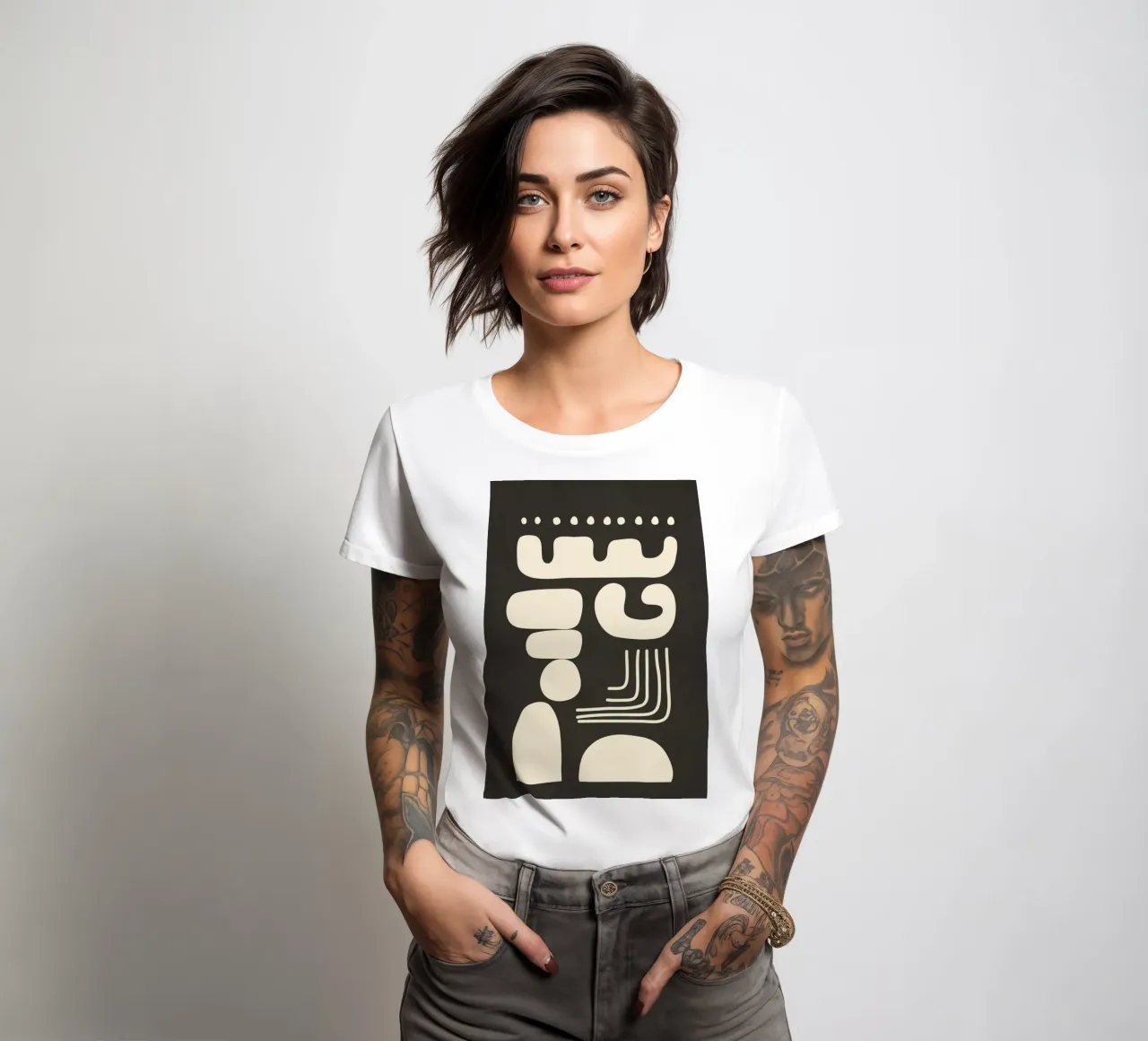 Abstract Minimal Shapes 1 camiseta de mujer de Nadjaa