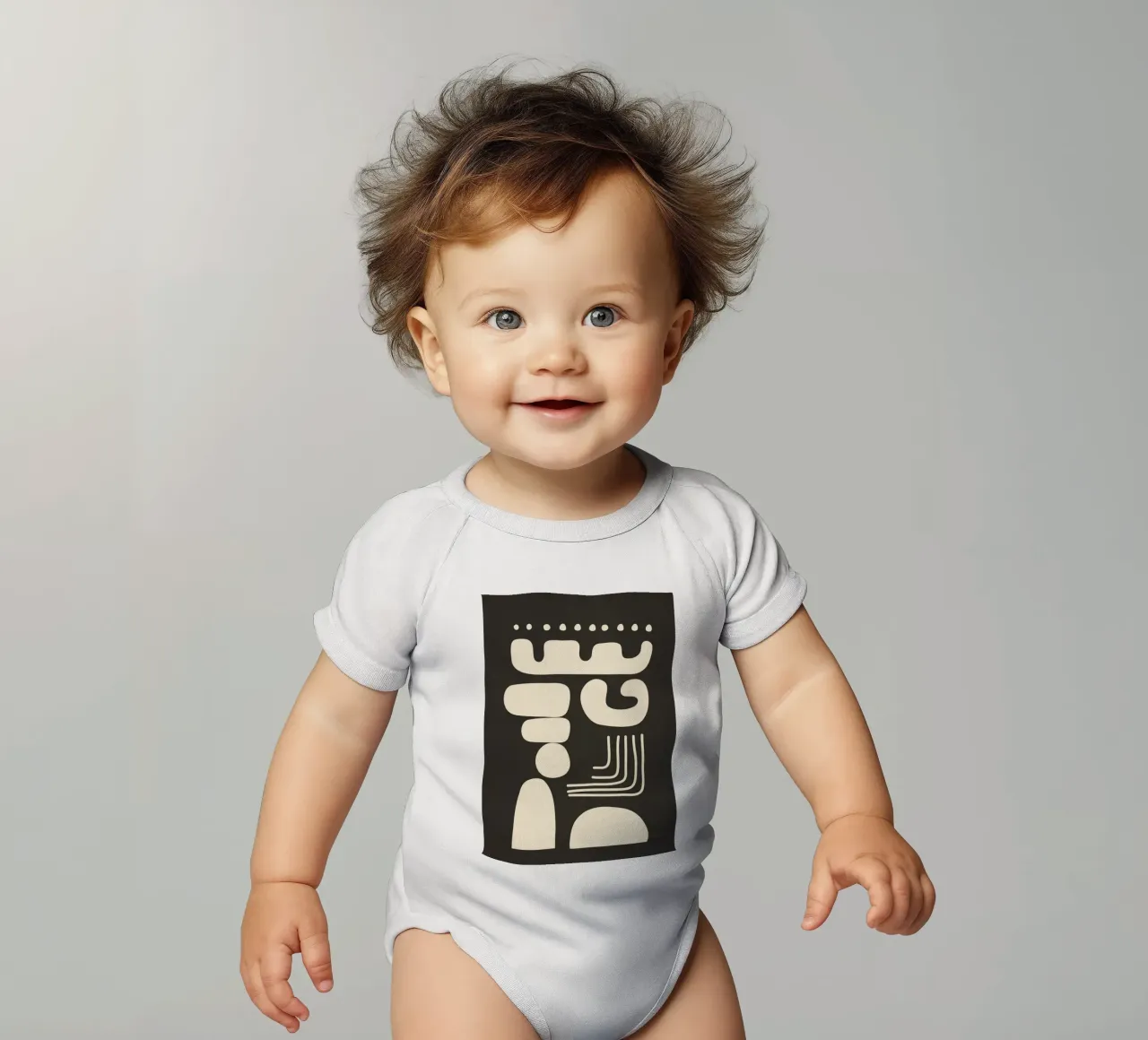 Abstract Minimal Shapes 1 Kurzarm Babybody von Nadjaa