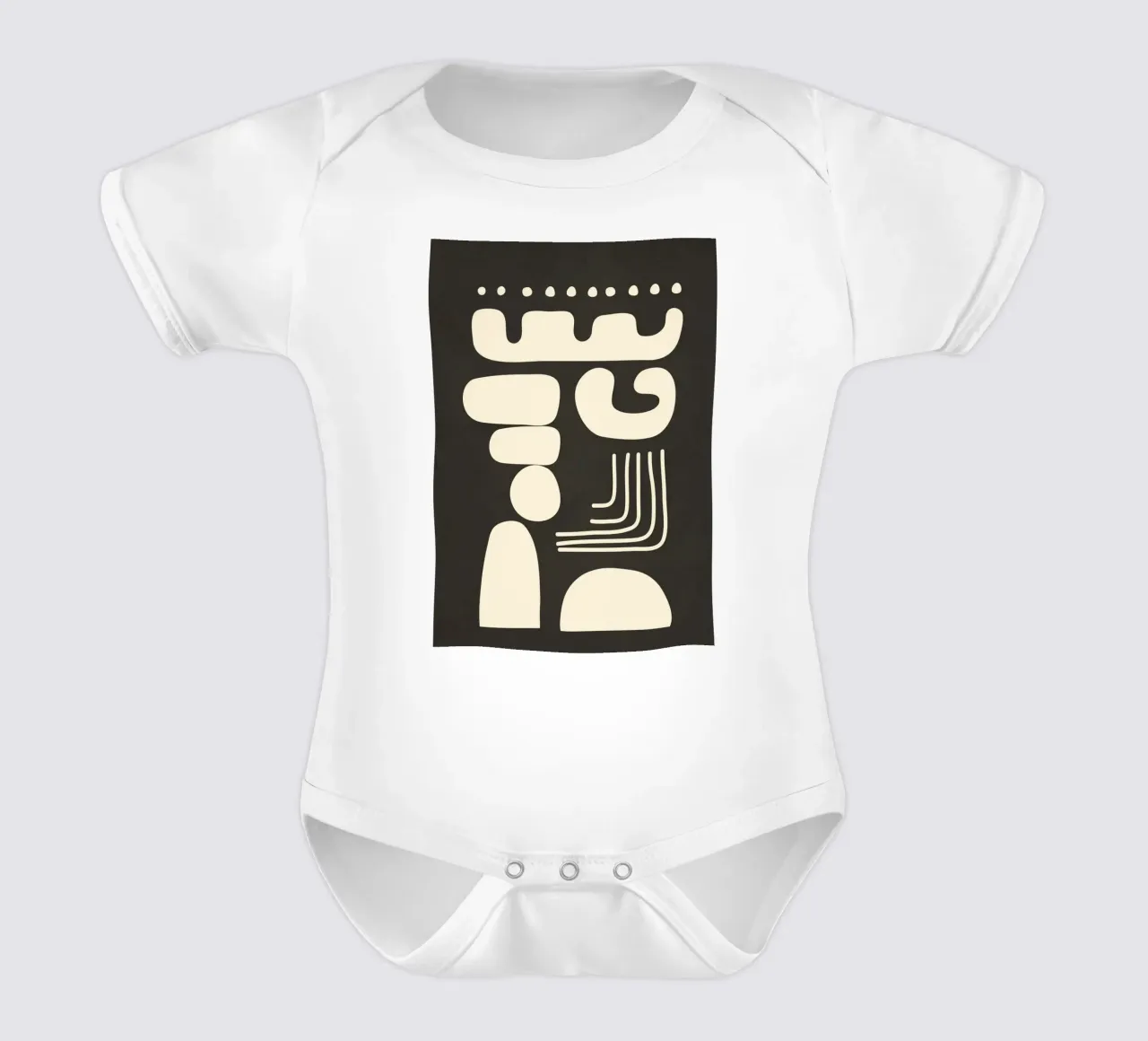 Abstract Minimal Shapes 1 Kurzarm Babybody von Nadjaa