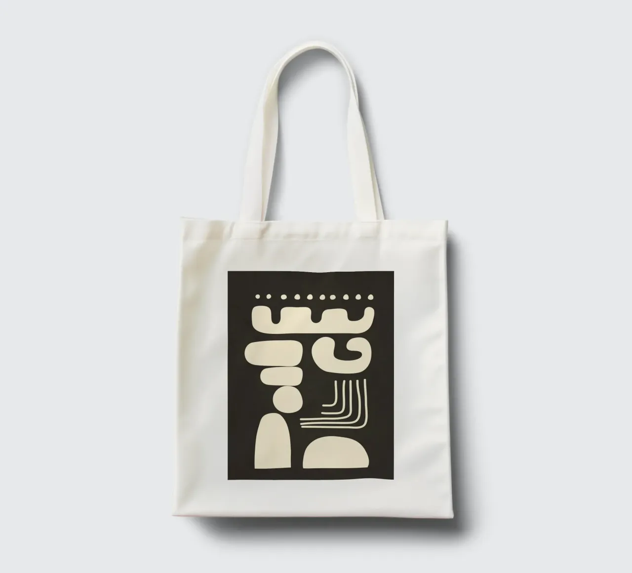 Abstract Minimal Shapes 1 borsa in juta da Nadjaa