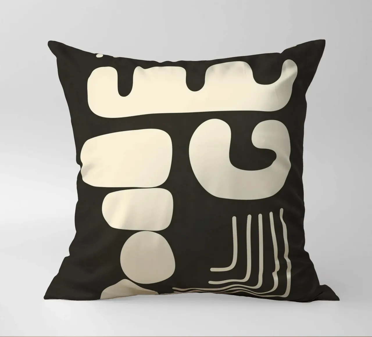 Abstract Minimal Shapes 1 decorative cushion by Nadjaa