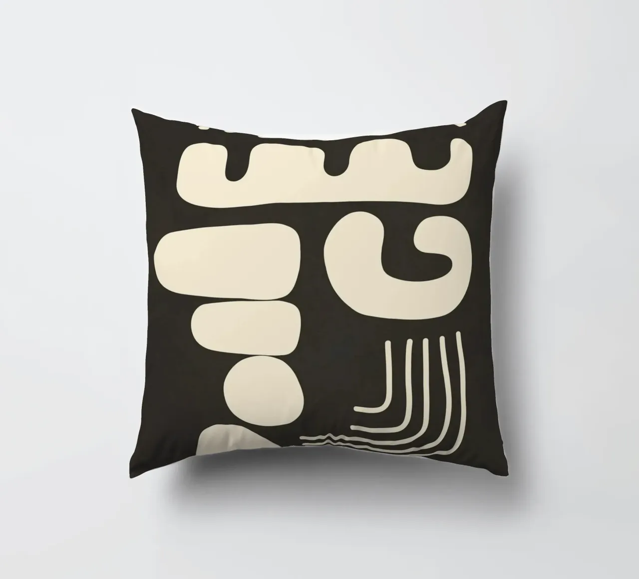 Abstract Minimal Shapes 1 decorative cushion by Nadjaa