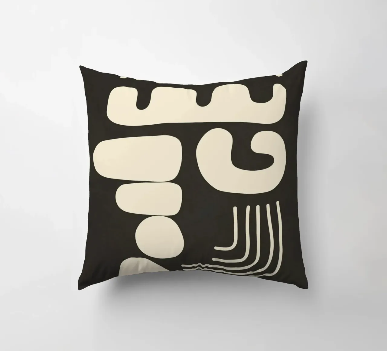 Abstract Minimal Shapes 1 decorative cushion by Nadjaa