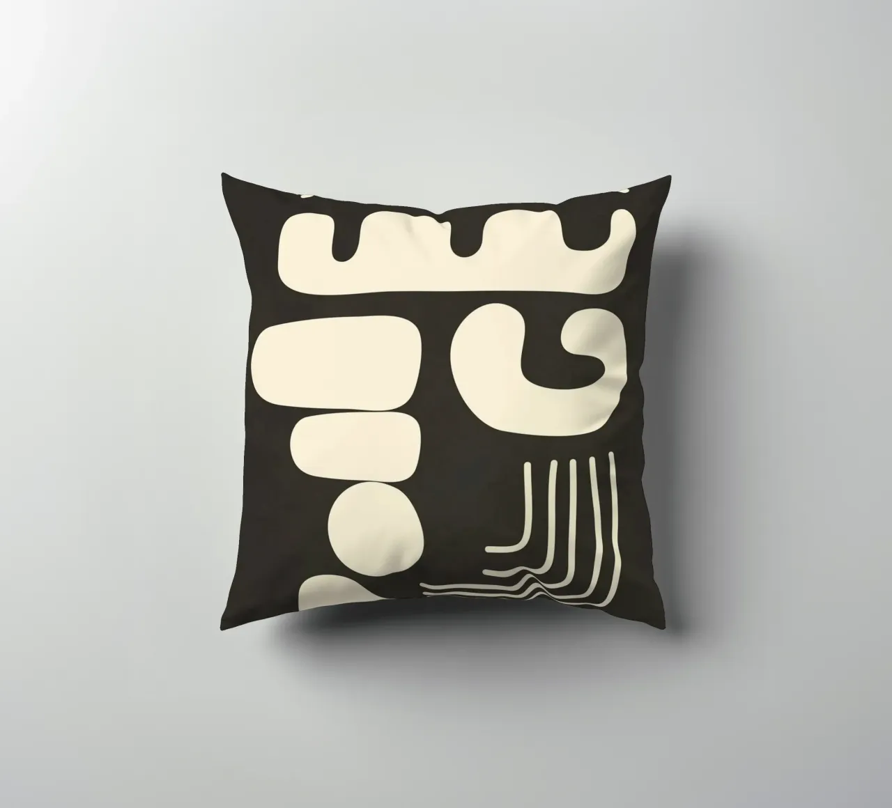 Abstract Minimal Shapes 1 decorative cushion by Nadjaa