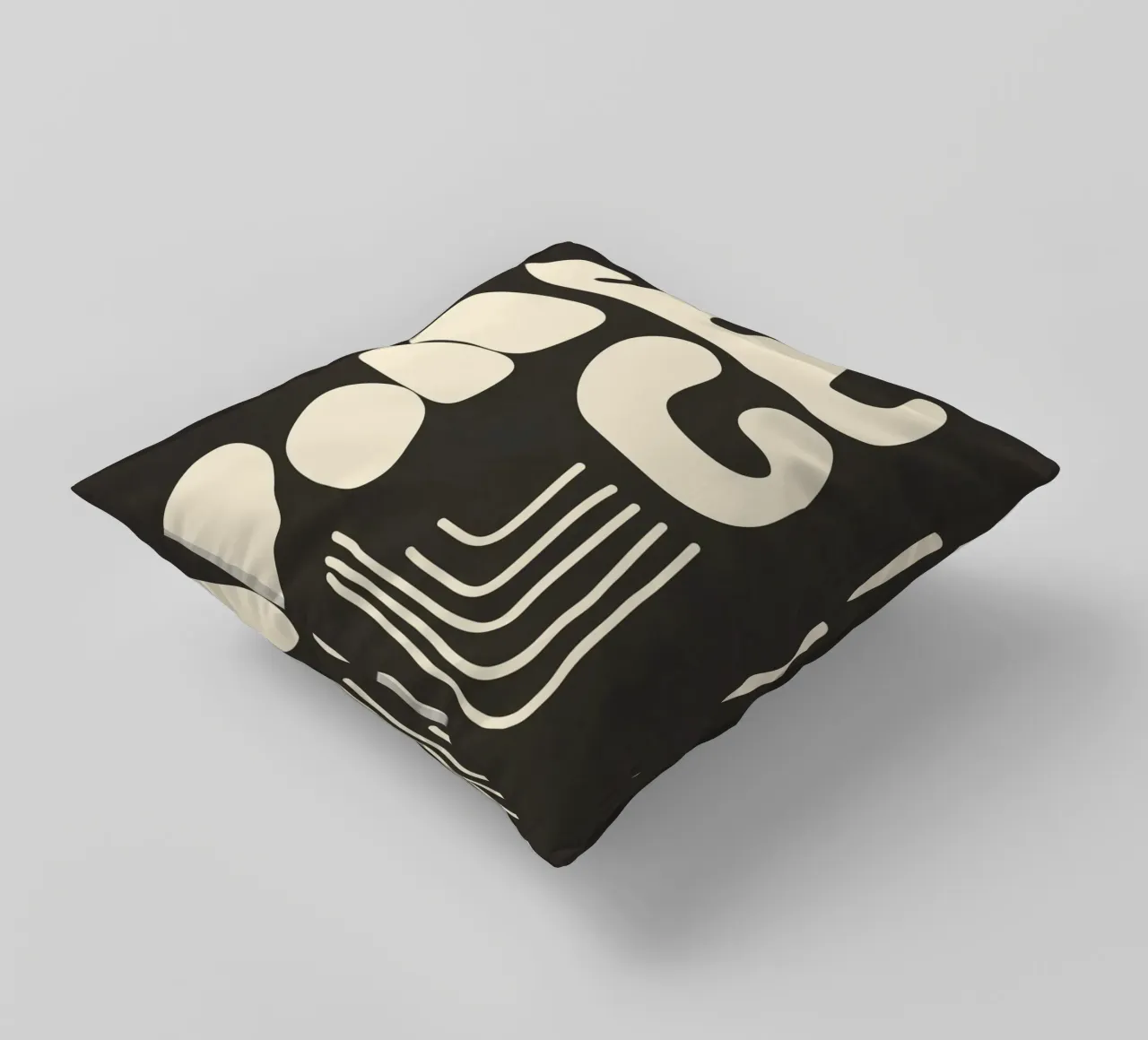 Abstract Minimal Shapes 1 decorative cushion by Nadjaa